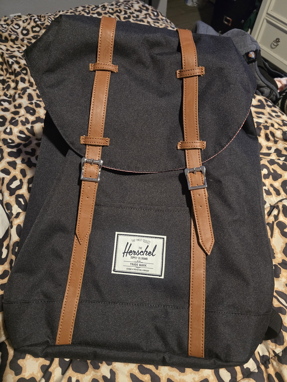 Herschel Supply Company Black & Tan Retreat Backpack - Herschel Supply Company